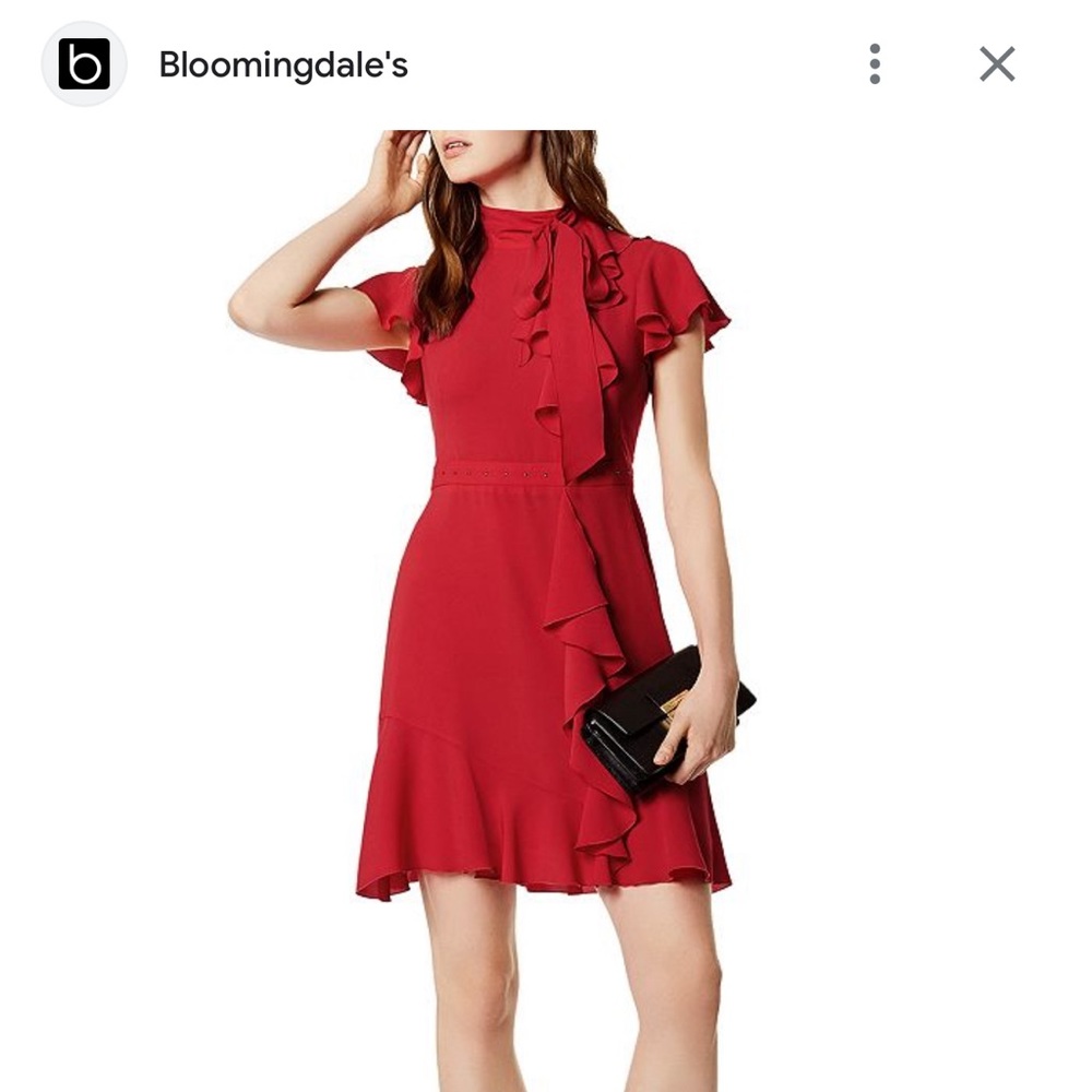 Karen Millen Ruffle Blouson Dress- Size US 8